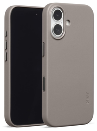 MOFT MOVAS Snap iPhone 17 Hoesje MagSafe Vegan Leer Back Cover Taupe afbeelding