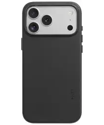 MOFT MOVAS Snap iPhone 17 Pro Hoesje MagSafe Vegan Leer Back Cover Zwart afbeelding