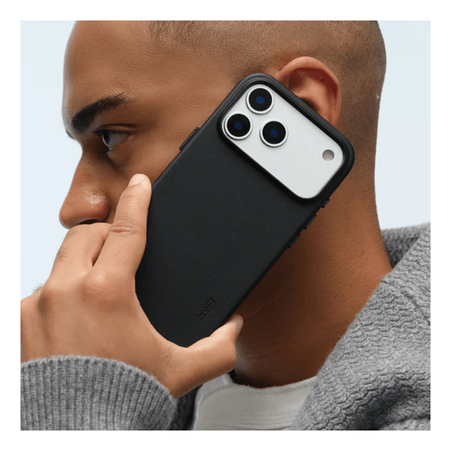MOFT MOVAS Snap iPhone 17 Pro Hoesje MagSafe Vegan Leer Back Cover Zwart afbeelding 12
