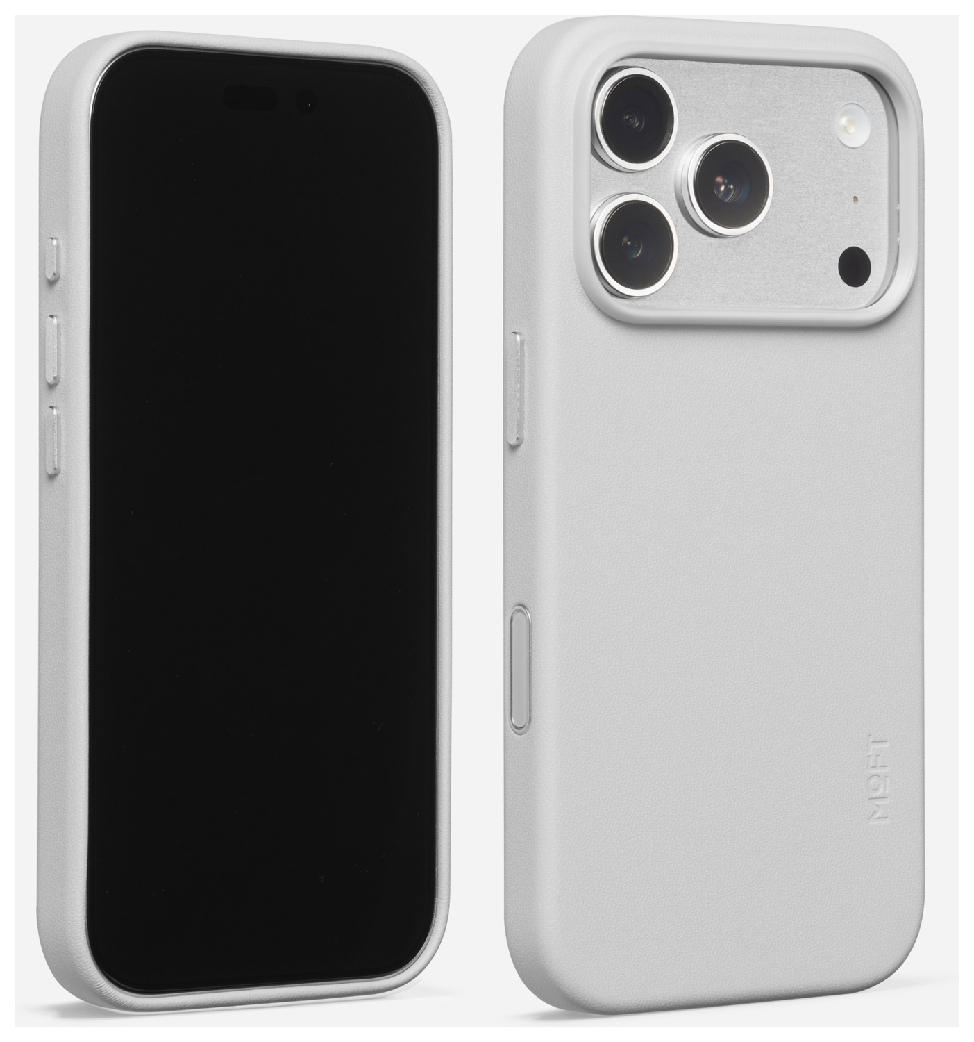 MOFT MOVAS Snap iPhone 17 Pro Hoesje MagSafe Vegan Leer Back Cover Grijs afbeelding 20