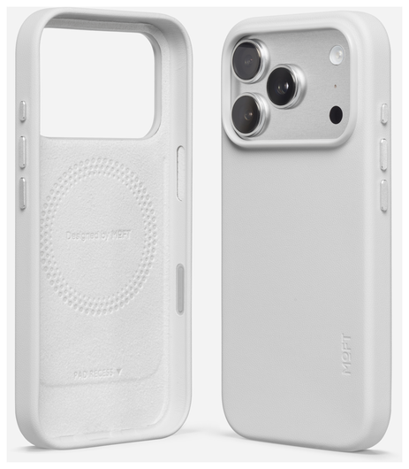 MOFT MOVAS Snap iPhone 17 Pro Hoesje MagSafe Vegan Leer Back Cover Grijs afbeelding 19