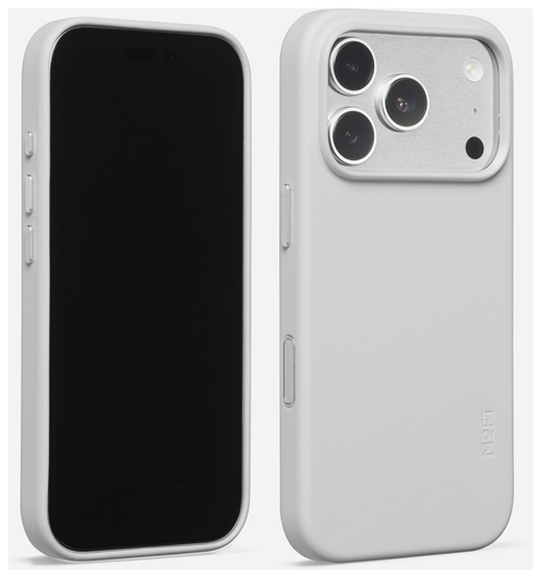 MOFT MOVAS Snap iPhone 17 Pro Hoesje MagSafe Vegan Leer Back Cover Grijs afbeelding 20