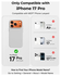 MOFT MOVAS Snap iPhone 17 Pro Hoesje MagSafe Vegan Leer Back Cover Grijs afbeelding 3