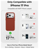 MOFT MOVAS Snap iPhone 17 Pro Hoesje MagSafe Vegan Leer Back Cover Rood afbeelding 3