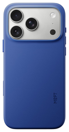 MOFT MOVAS Snap iPhone 17 Pro Hoesje MagSafe Vegan Leer Back Cover Blauw afbeelding