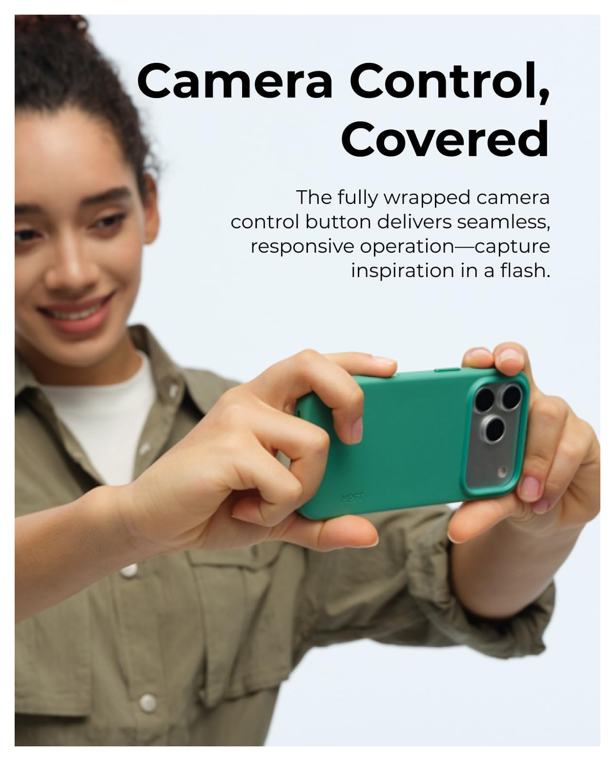 MOFT MOVAS Snap iPhone 17 Pro Hoesje MagSafe Vegan Leer Back Cover Groen afbeelding 7