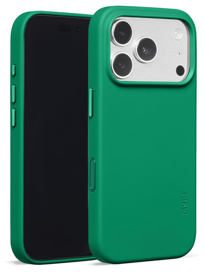 MOFT MOVAS Snap iPhone 17 Pro Hoesje MagSafe Vegan Leer Back Cover Groen afbeelding 1