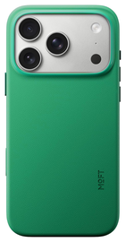 MOFT MOVAS Snap iPhone 17 Pro Hoesje MagSafe Vegan Leer Back Cover Groen afbeelding