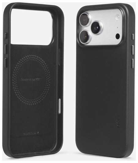 MOFT MOVAS Snap iPhone 17 Pro Max Hoesje MagSafe Vegan Leer Back Cover Zwart afbeelding 19