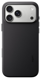 MOFT MOVAS Snap iPhone 17 Pro Max Hoesje MagSafe Vegan Leer Back Cover Zwart afbeelding