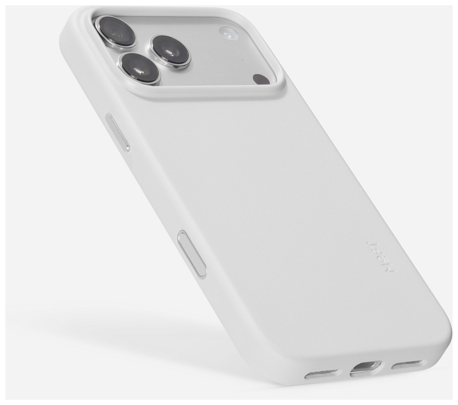 MOFT MOVAS Snap iPhone 17 Pro Max Hoesje MagSafe Vegan Leer Back Cover Grijs afbeelding 22