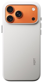 MOFT MOVAS Snap iPhone 17 Pro Max Hoesje MagSafe Vegan Leer Back Cover Grijs afbeelding