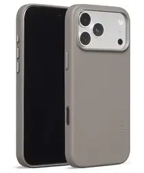 MOFT MOVAS Snap iPhone 17 Pro Max Hoesje MagSafe Vegan Leer Back Cover Taupe afbeelding