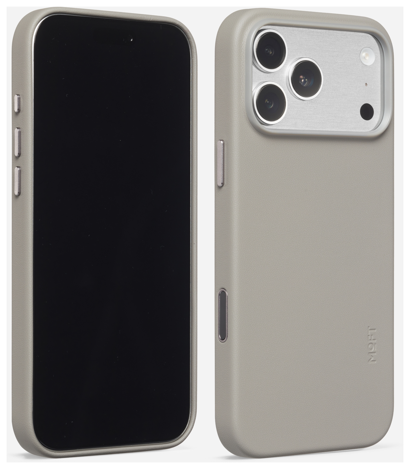 MOFT MOVAS Snap iPhone 17 Pro Max Hoesje MagSafe Vegan Leer Back Cover Taupe afbeelding 20