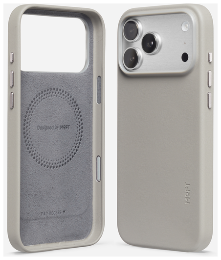 MOFT MOVAS Snap iPhone 17 Pro Max Hoesje MagSafe Vegan Leer Back Cover Taupe afbeelding 19