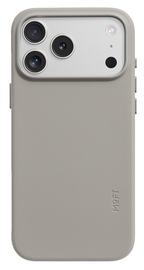 MOFT MOVAS Snap iPhone 17 Pro Max Hoesje MagSafe Vegan Leer Back Cover Taupe