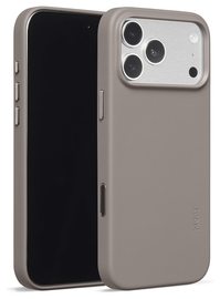 MOFT MOVAS Snap iPhone 17 Pro Max Hoesje MagSafe Vegan Leer Back Cover Taupe