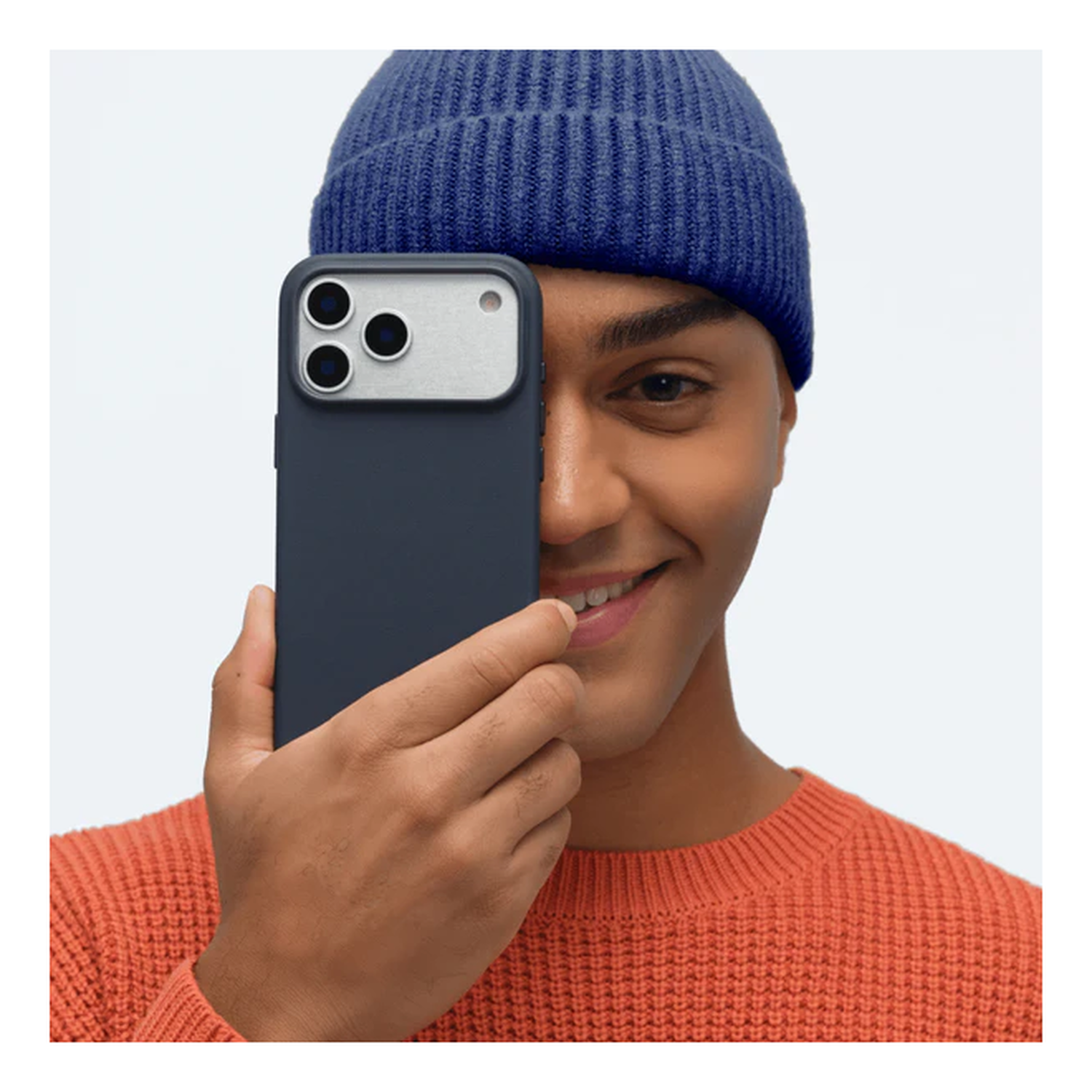 MOFT MOVAS Snap iPhone 17 Pro Max Hoesje MagSafe Vegan Leer Back Cover Navy afbeelding 12