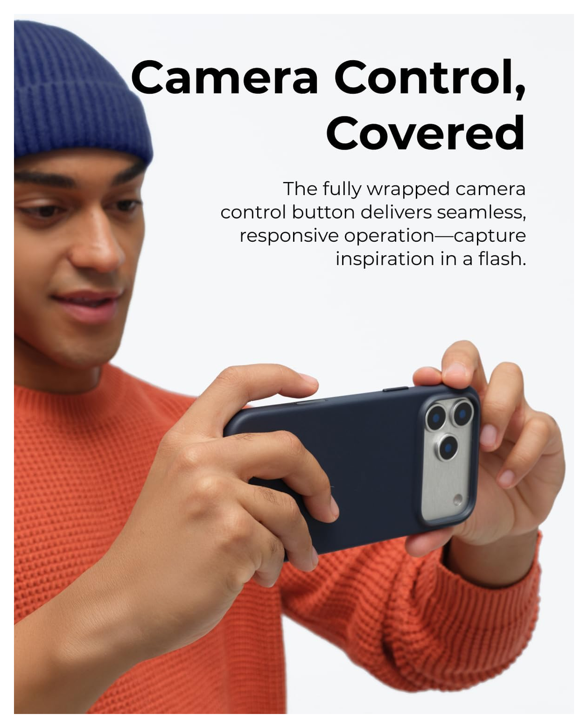 MOFT MOVAS Snap iPhone 17 Pro Max Hoesje MagSafe Vegan Leer Back Cover Navy afbeelding 7