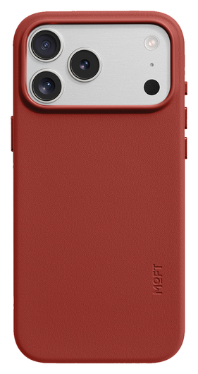 MOFT MOVAS Snap iPhone 17 Pro Max Hoesje MagSafe Vegan Leer Back Cover Rood afbeelding 1