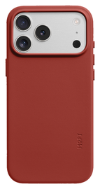 MOFT MOVAS Snap iPhone 17 Pro Max Hoesje MagSafe Vegan Leer Back Cover Rood