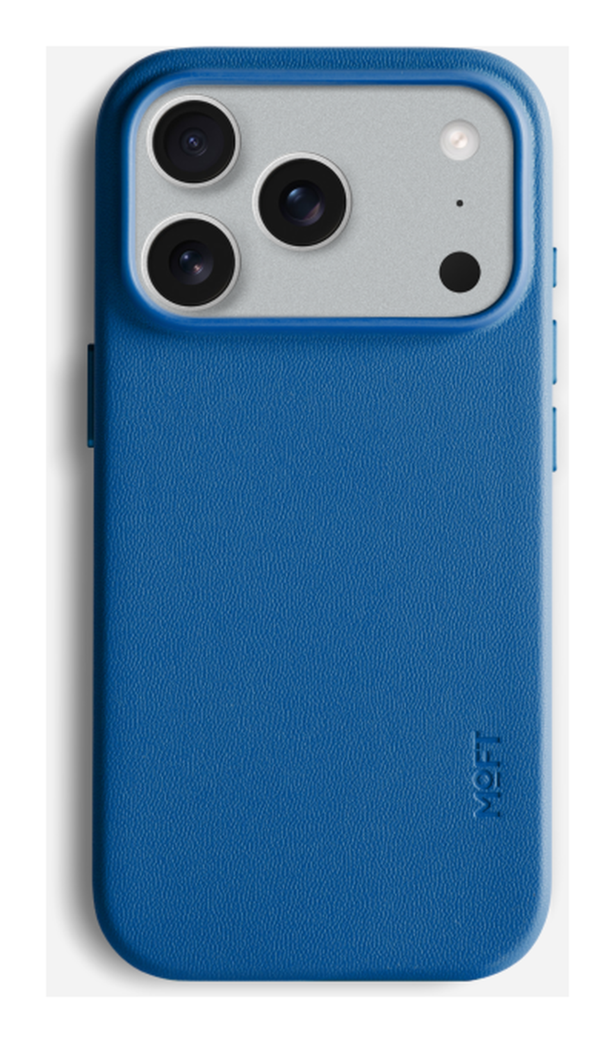 MOFT MOVAS Snap iPhone 17 Pro Max Hoesje MagSafe Vegan Leer Back Cover Blauw afbeelding 13