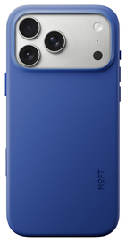 MOFT MOVAS Snap iPhone 17 Pro Max Hoesje MagSafe Vegan Leer Back Cover Blauw afbeelding