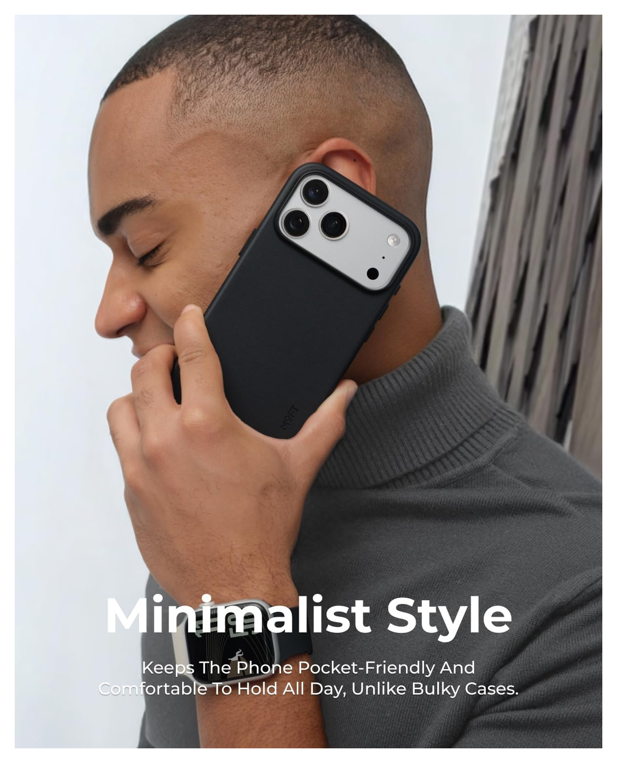 MOFT MOVAS Snap iPhone 17 Pro Max Hoesje MagSafe Vegan Leer Back Cover Groen afbeelding 5