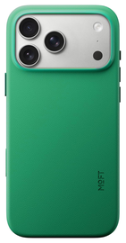 MOFT MOVAS Snap iPhone 17 Pro Max Hoesje MagSafe Vegan Leer Back Cover Groen afbeelding
