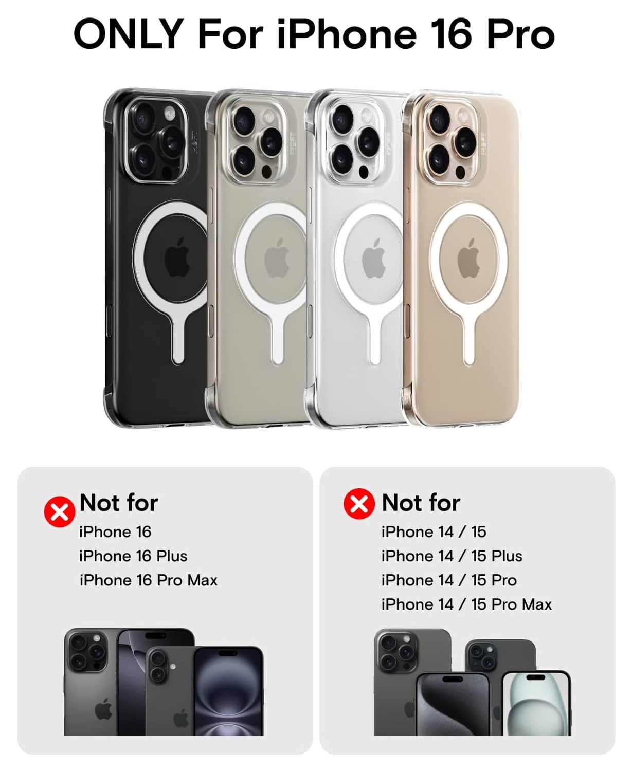 MOFT Invisible Case Clear iPhone 16 Pro Hoesje MagSafe Back Cover Transparant afbeelding 2