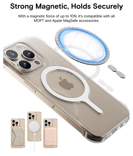 MOFT Invisible Case Clear iPhone 16 Pro Hoesje MagSafe Back Cover Transparant afbeelding 6