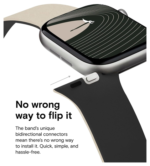 MOFT Snap - Apple Watch Bandje - 1-11/SE - 38/40/41/42MM - Zwart Beige afbeelding 3