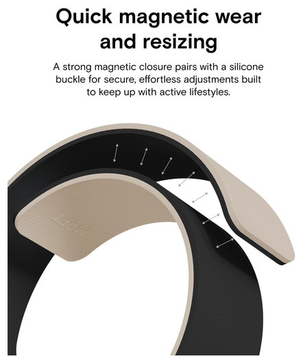 MOFT Snap - Apple Watch Bandje - 1-11/SE/Ultra - 49/46/45/44/42MM - Zwart Beige afbeelding 5
