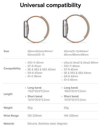 MOFT Snap - Apple Watch Bandje - 1-11/SE/Ultra - 49/46/45/44/42MM - Zwart Beige afbeelding 9