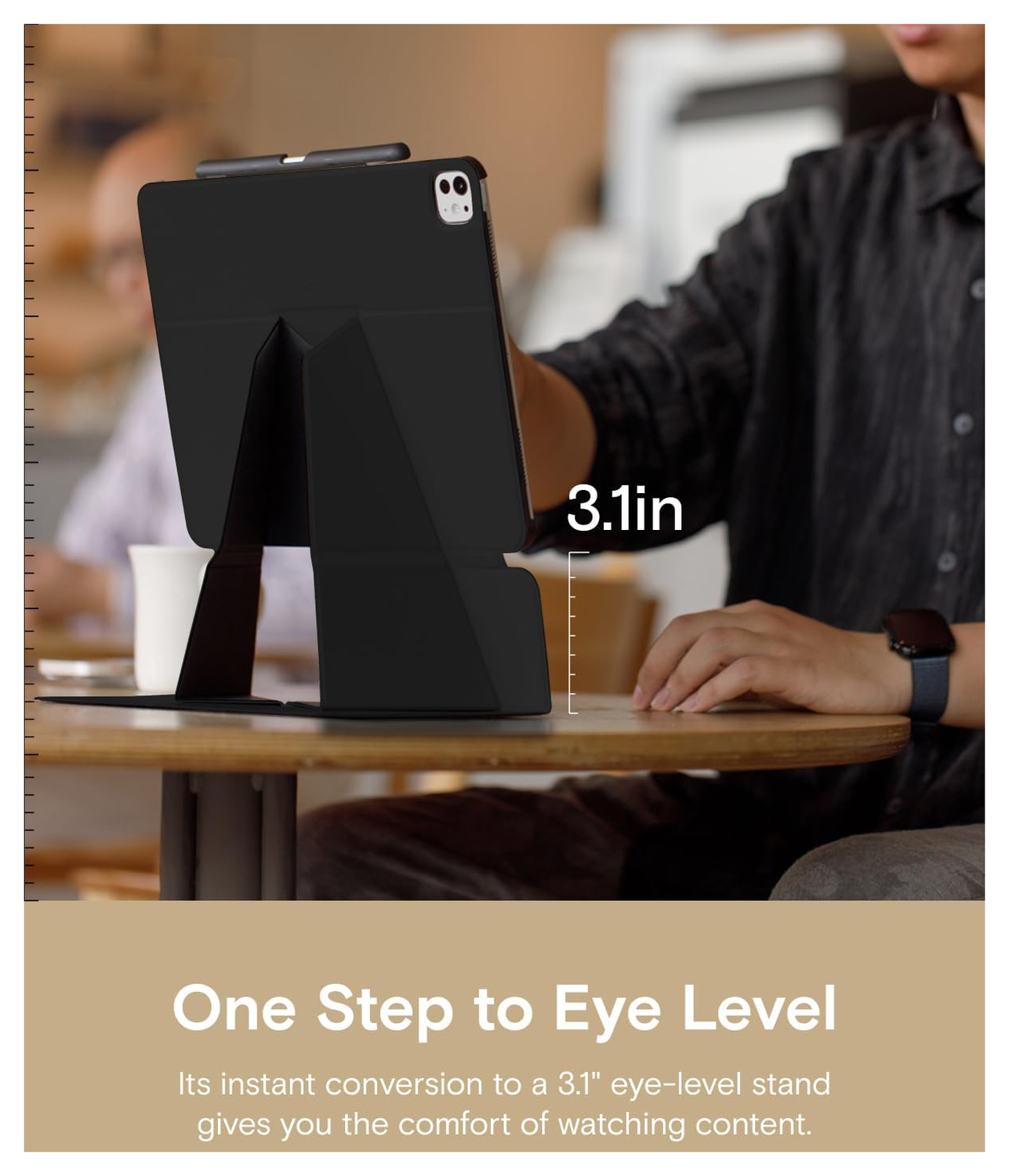 MOFT Float Folio iPad Air 11 (2024/2025)/Air 10.9 (2022/2020) Hoes Zwart afbeelding 4