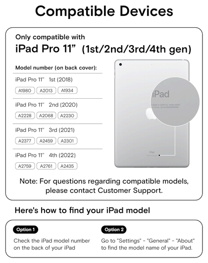 MOFT Float Folio Book Case iPad Pro 11 (22/21/20/18) Hoes met Standaard Zwart afbeelding 2