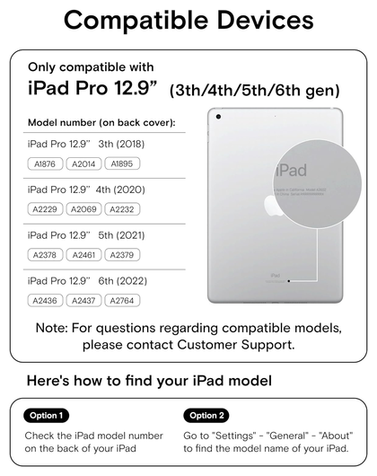 MOFT Float Folio Book Case iPad Pro 12.9 Hoes met Standaard Zwart afbeelding 2