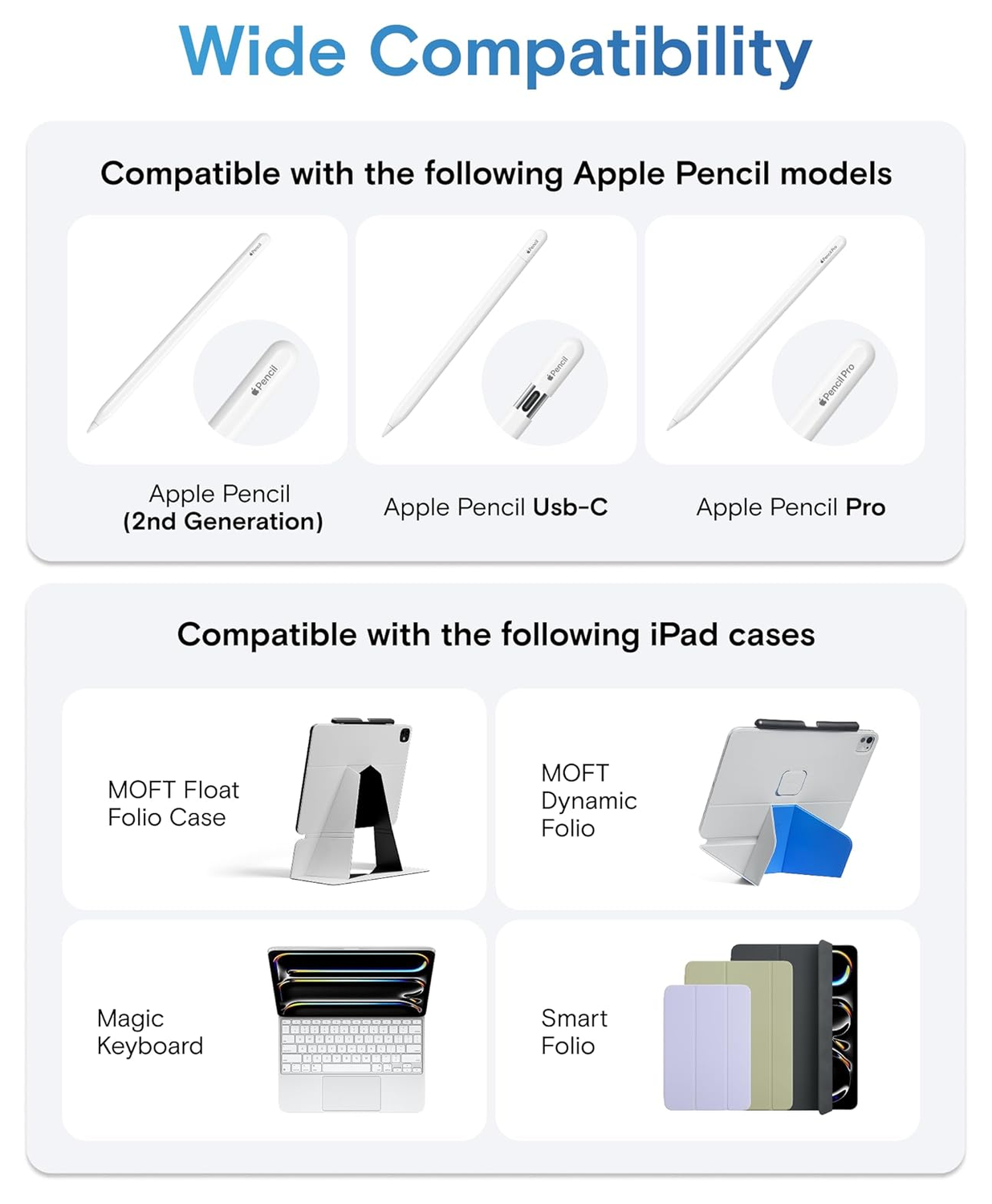 MOFT Apple Pencil (Pro) Houder voor Dynamic Folio & Float Folio Hoes Zwart afbeelding 2