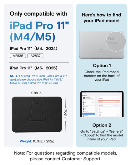 MOFT Dynamic Folio iPad Pro 11 (2024/2025) Hoes Book Case met Standaard Zwart afbeelding 2