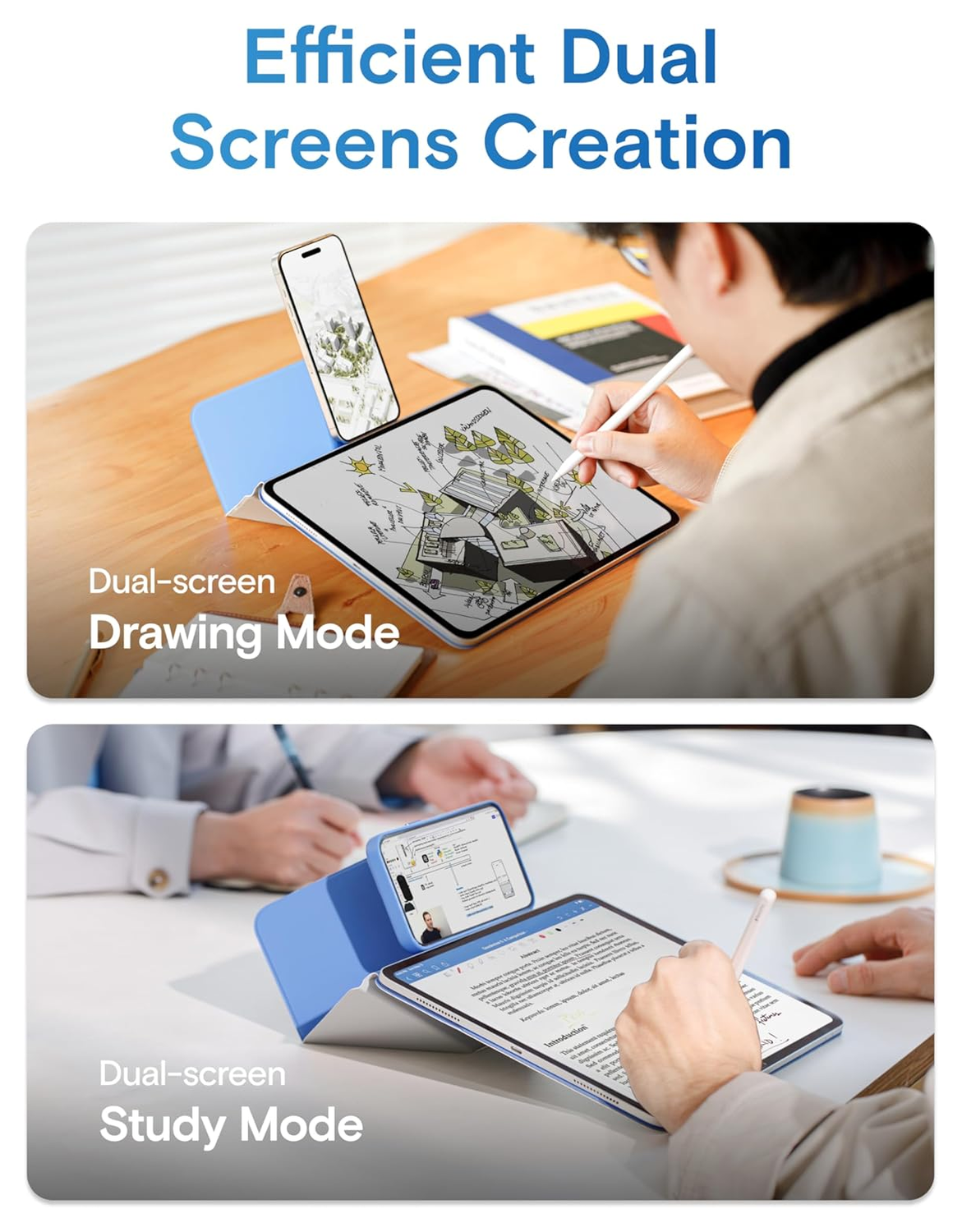 MOFT Dynamic Folio iPad Pro (2024/2025) Hoes Book Case met Standaard Zwart afbeelding 6