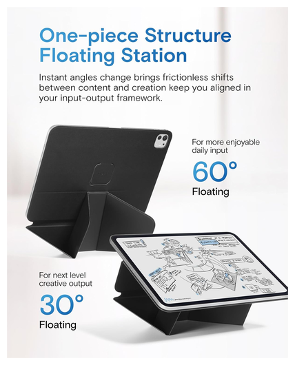 MOFT Dynamic Folio iPad Pro (2024/2025) Hoes Book Case met Standaard Zwart afbeelding 5