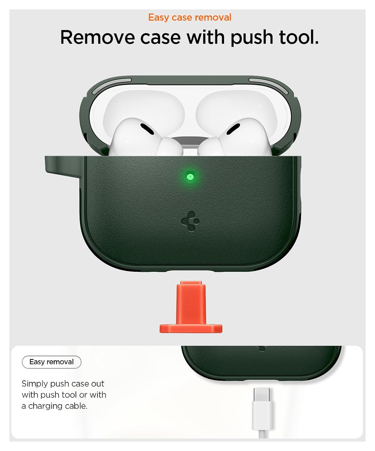 Spigen Vault Case AirPods Pro 3 Hoesje met Magneetsluiting Groen afbeelding 3