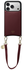 AVY Apple iPhone 17 Pro Burgundy Leren Hoesje met Koord Short Leather
