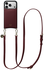 AVY Apple iPhone 17 Pro Burgundy Leren Hoesje met Koord Long Leather