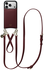 AVY Apple iPhone 17 Pro Burgundy Leren Hoesje met Koord Leather Set