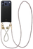 AVY Apple iPhone 17 Pro Max Zwart Leren Hoesje met Koord Silver Spark Set