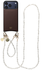 AVY Apple iPhone 17 Pro Max Bruin Leren Hoesje met Koord Perla Chic Set