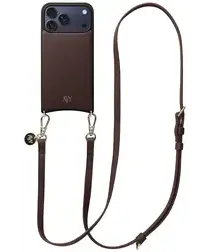 AVY Apple iPhone 17 Pro Max Bruin Leren Hoesje met Koord Long Leather afbeelding