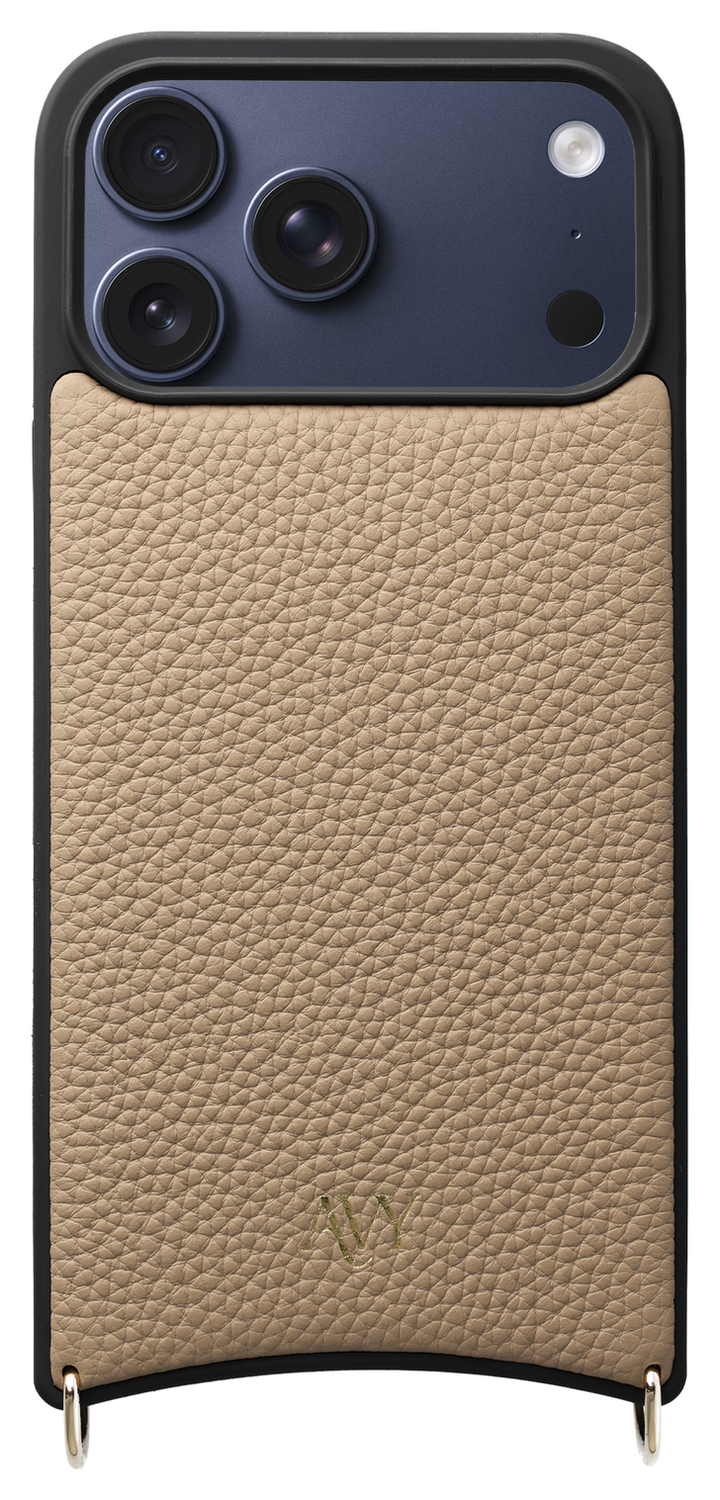 AVY Apple iPhone 17 Pro Max Beige Leren Hoesje met Koord Aurum Lien afbeelding 10