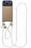 AVY Apple iPhone 17 Pro Max Beige Leren Hoesje met Koord Perla Chic Set